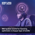 Casque gaming H5 Sony INZONE sans fil | 360 Spatial Sound for PC/PS5 | Noir thumb 3
